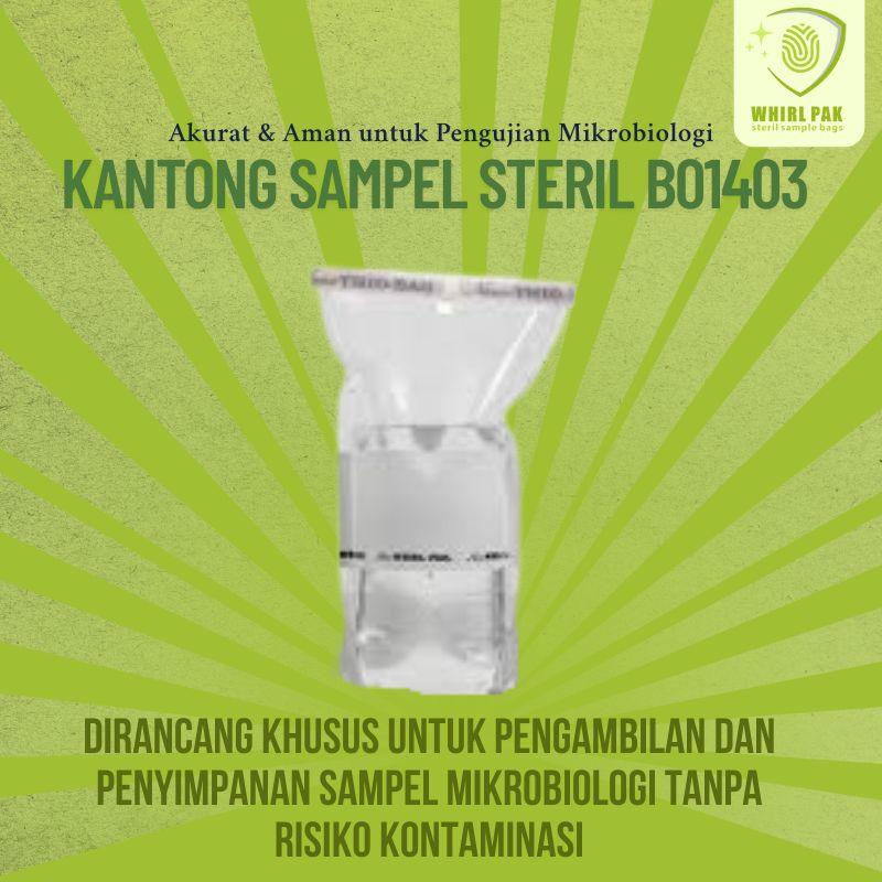 Sample bag steril untuk pengujian mikrobiologi B01403